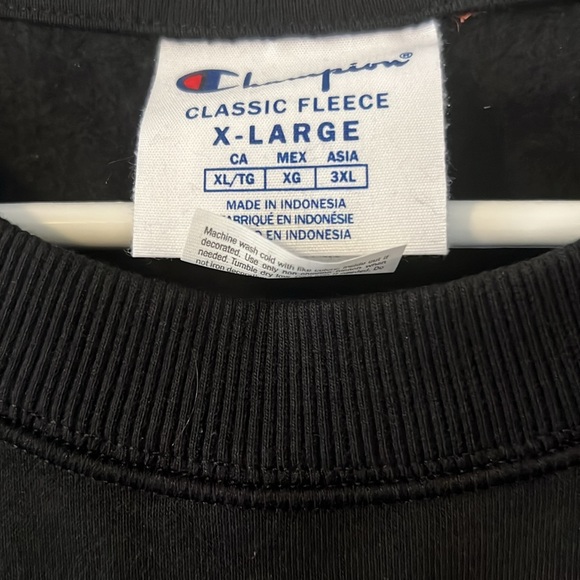 New Black Xl Men Champion Classic Fleece - Picture 3 of 5